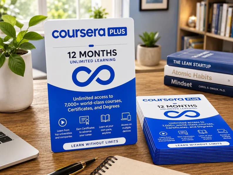 Coursera Plus Subscription 1 Year | 1 Device | Online Courses and Professional Certificates | Windows PC Access | Digital Delivery