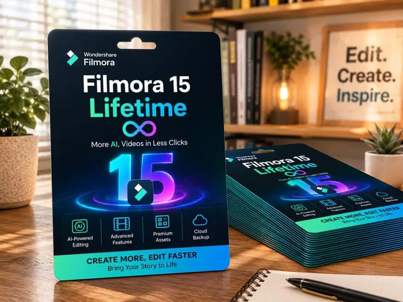 Filmora 15 Lifetime Wondershare Filmora 15 Video Editor AI Editing Tools & Advanced Features