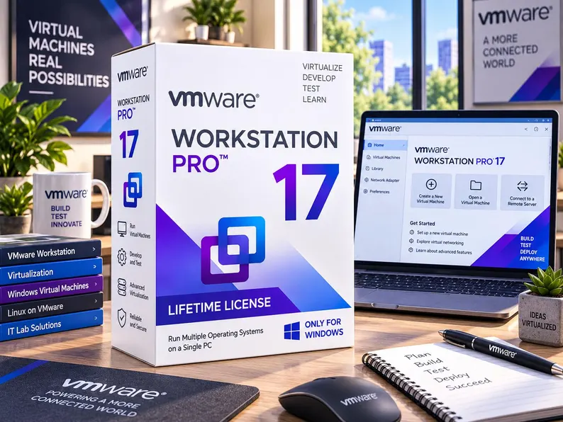 VMware Workstation 17 Lifetime Windows, macOS, Linux VMs