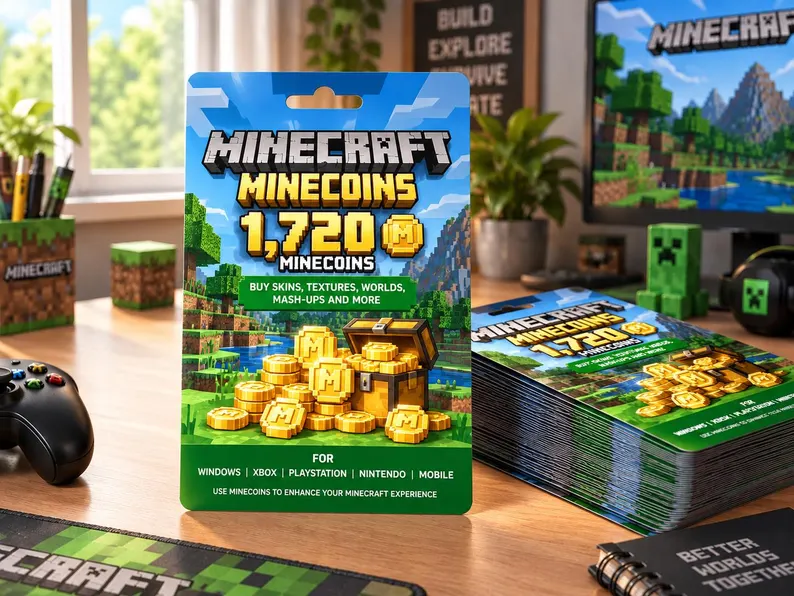 Minecoins 1.720 | Minecraft Minecoins 1720 Credits | Minecraft Marketplace Digital Code | Skins Worlds Texture Packs | Fast Digital Delivery